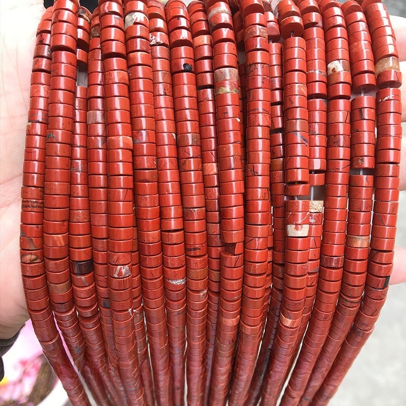3*6mm natural stone rectangular round beads