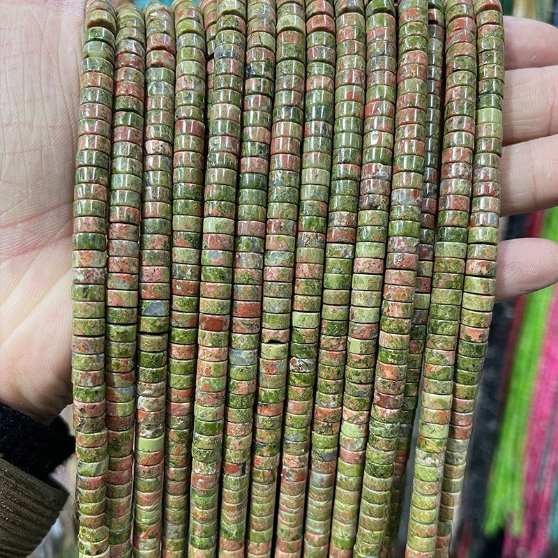 3*6mm natural stone rectangular round beads