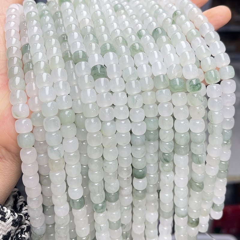 Natural ice jade multi-shaped loose beads suitable for DIY