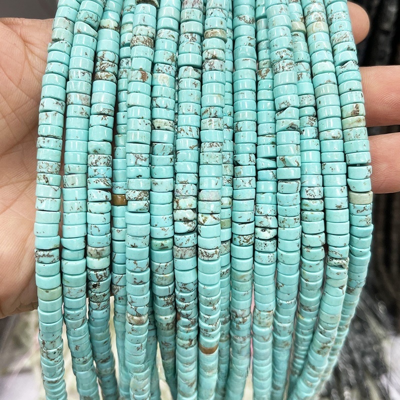 3*6mm natural stone rectangular round beads