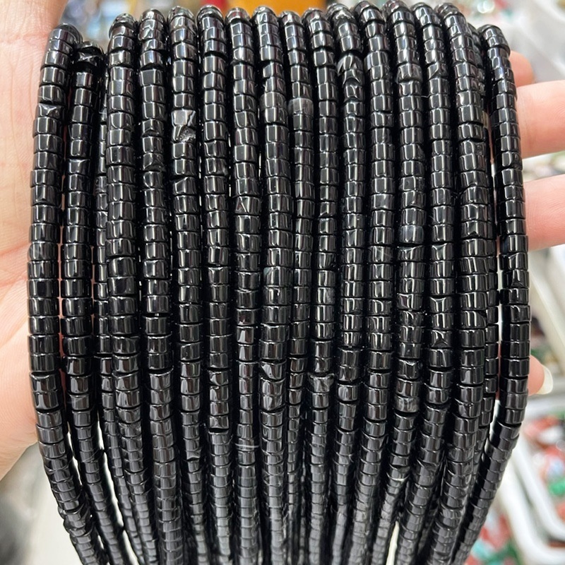 3*6mm natural stone rectangular round beads
