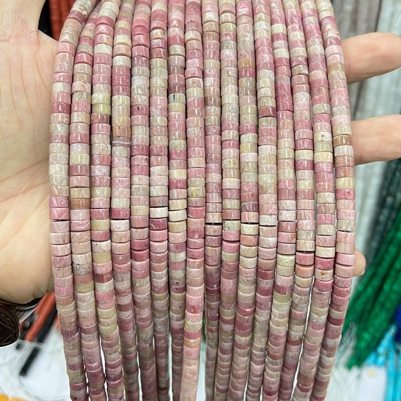 3*6mm natural stone rectangular round beads
