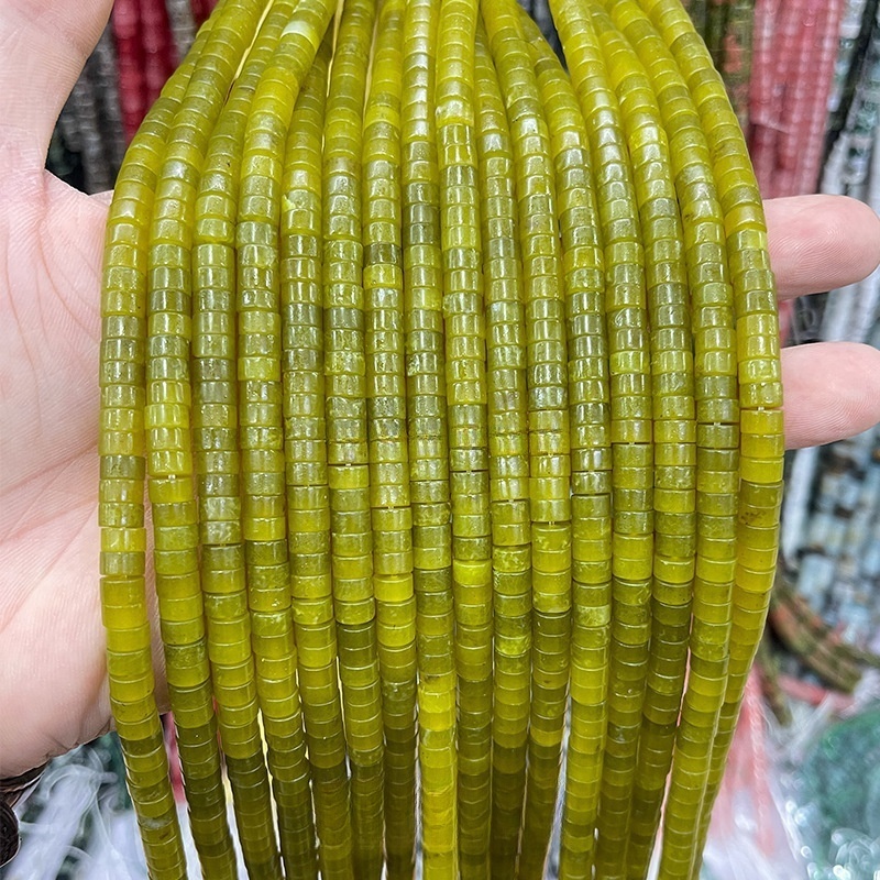 3*6mm natural stone rectangular round beads
