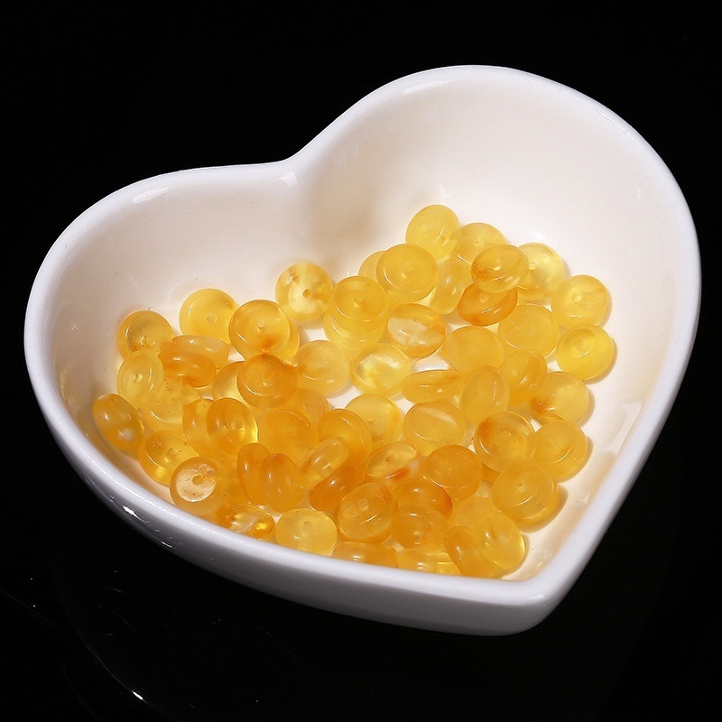 10pcs/bag 8mm natural beeswax spacer reflux old wax spacer beads loose beads