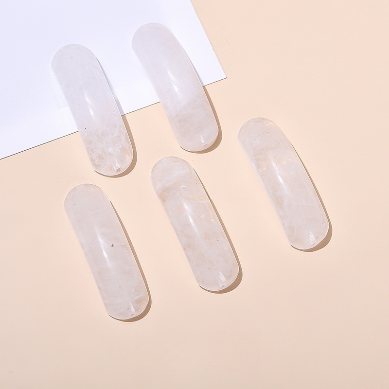 36*10mm natural crystal jade bridge curved tube beads