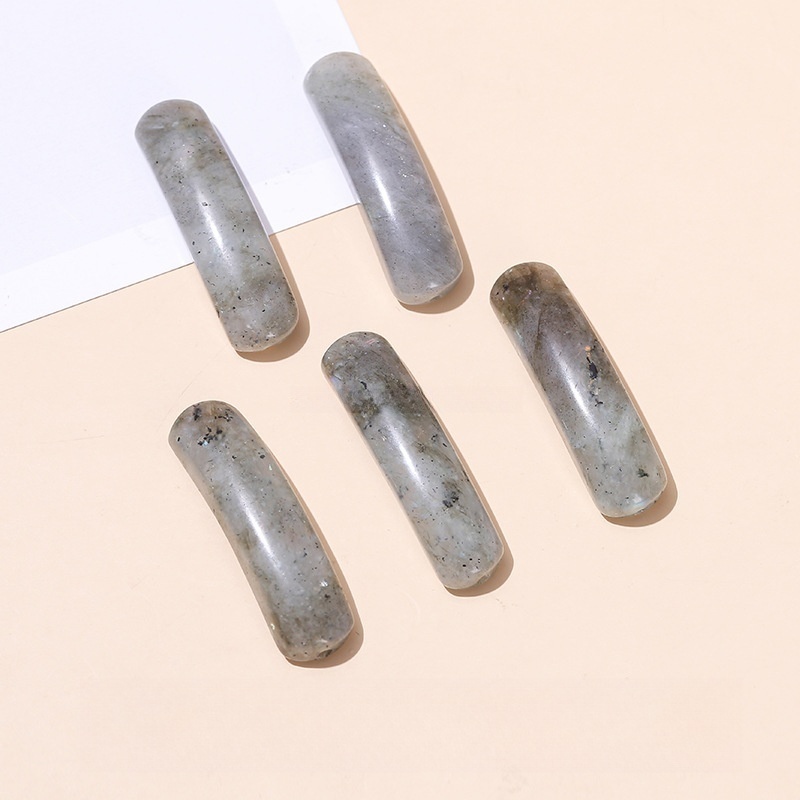 36*10mm natural crystal jade bridge curved tube beads