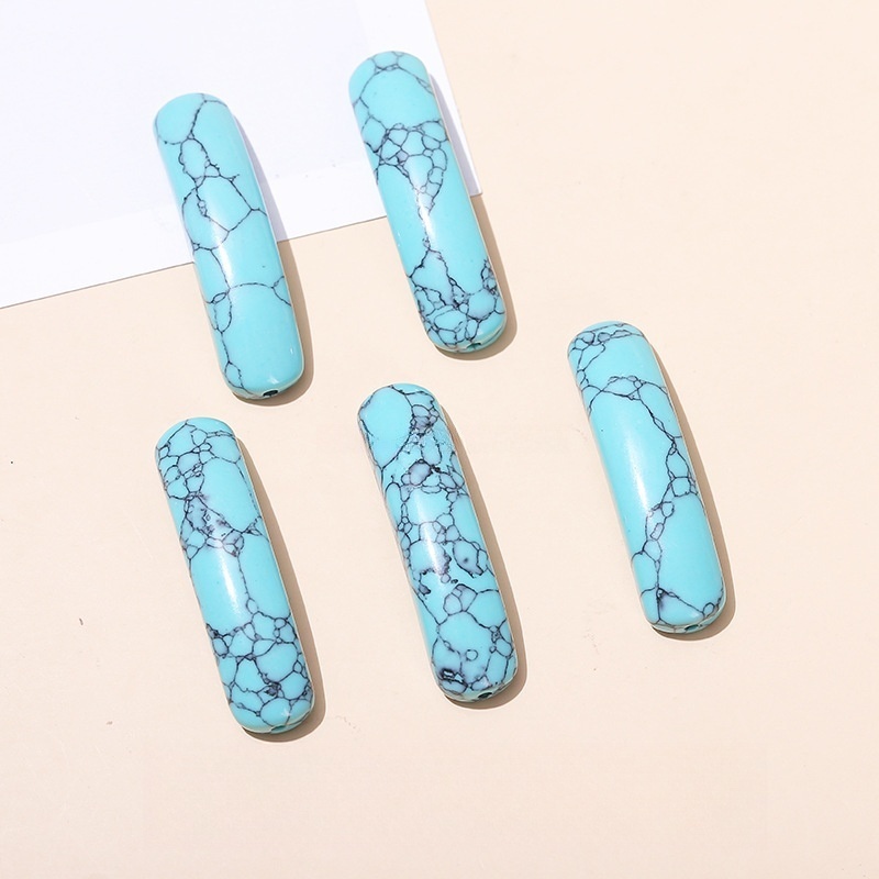 36*10mm natural crystal jade bridge curved tube beads