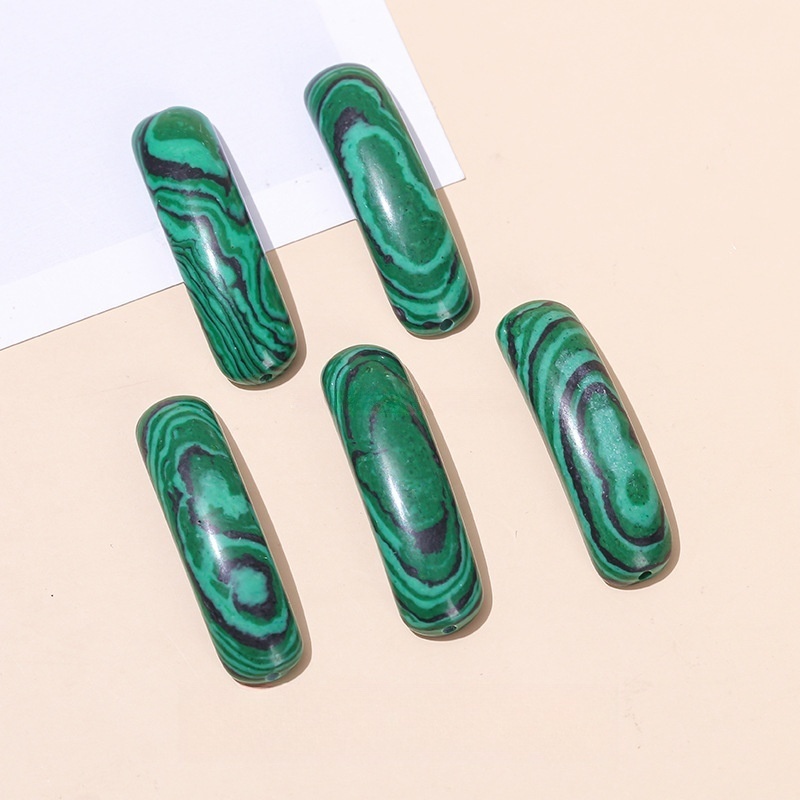 36*10mm natural crystal jade bridge curved tube beads