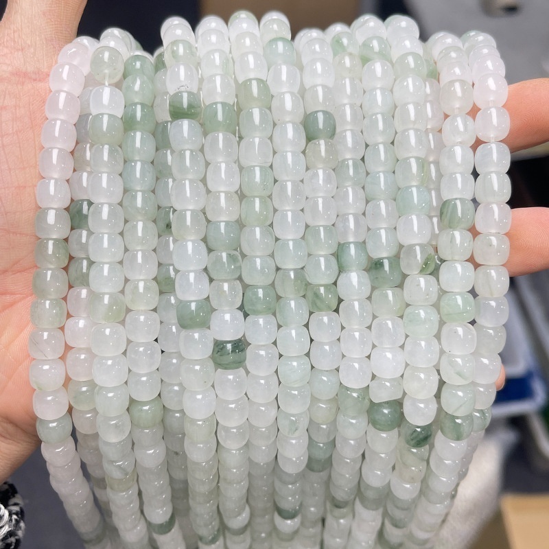 Natural ice jade multi-shaped loose beads suitable for DIY