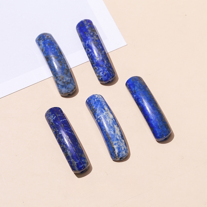 36*10mm natural crystal jade bridge curved tube beads