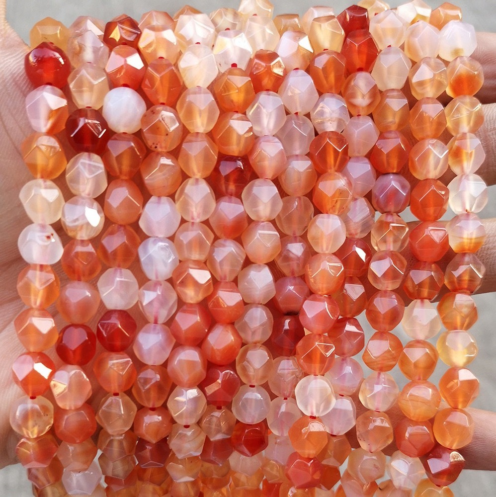 6-10mm agate diamond faceted rhombus beads loose beads