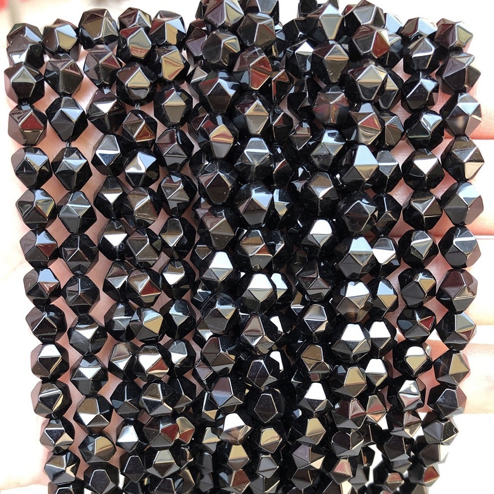 6-10mm agate diamond faceted rhombus beads loose beads