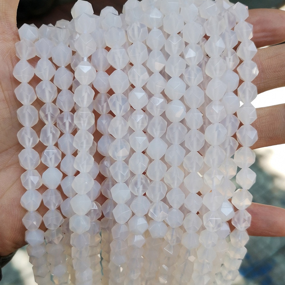 6-10mm agate diamond faceted rhombus beads loose beads