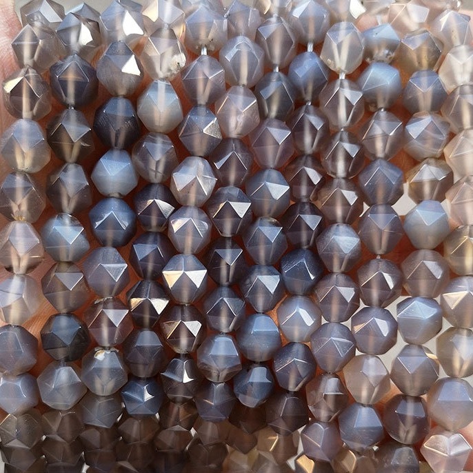 6-10mm agate diamond faceted rhombus beads loose beads