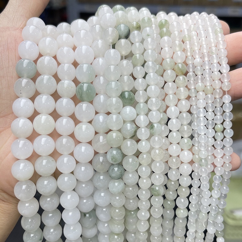 Natural ice jade multi-shaped loose beads suitable for DIY