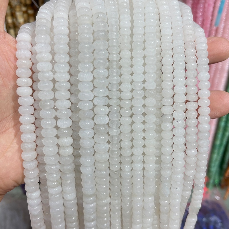 6*3mm natural crystal jade abacus beads suitable for DIY