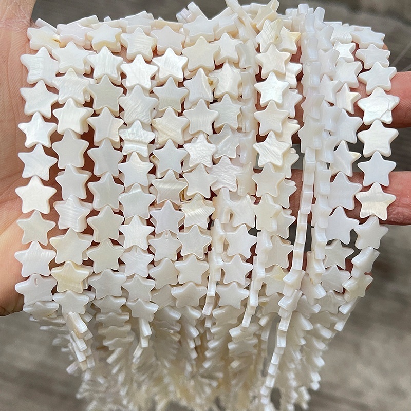 6-12mm natural freshwater shell star scattered pearl white mother of pearl