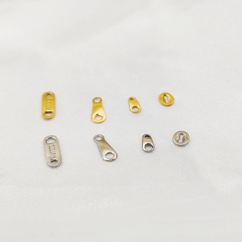 DIY jewelry accessories stainless steel connector oval brand lip piece LOGO connector