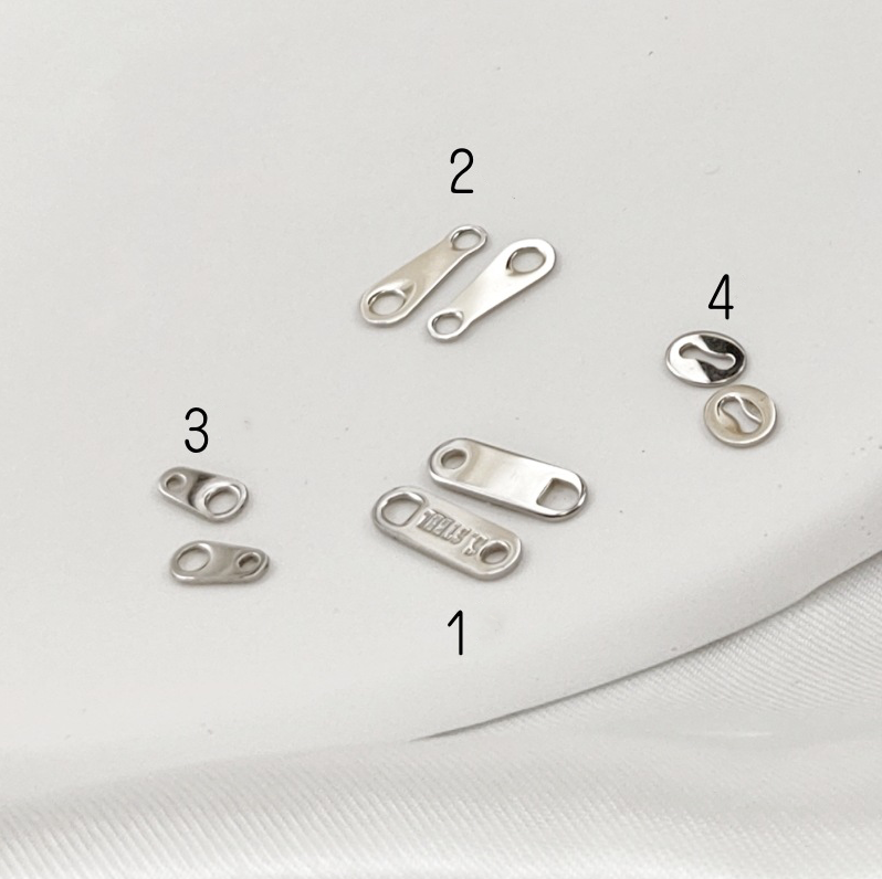 DIY jewelry accessories stainless steel connector oval brand lip piece LOGO connector