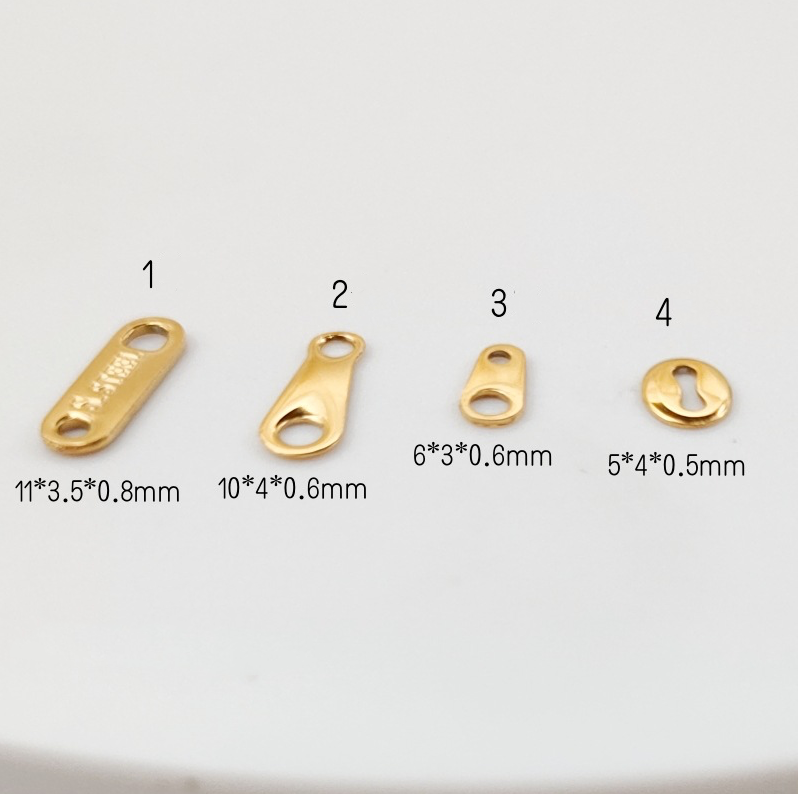 DIY jewelry accessories stainless steel connector oval brand lip piece LOGO connector