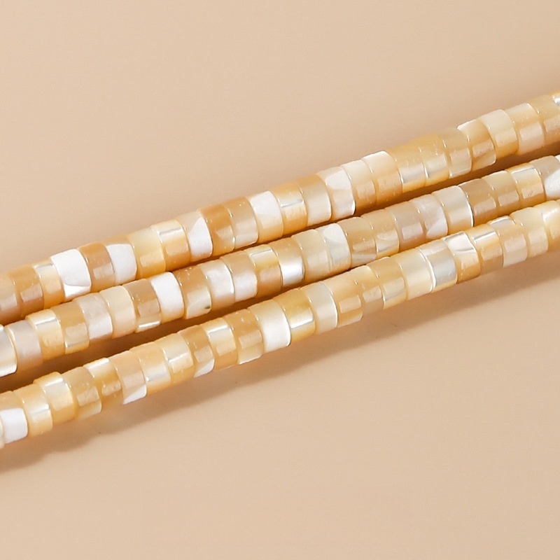 2*4mm colorful shell mother-of-pearl right angle round spacer beads