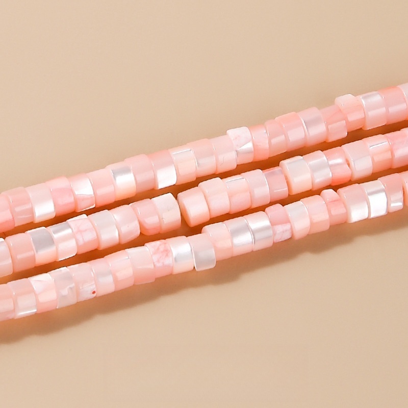 2*4mm colorful shell mother-of-pearl right angle round spacer beads