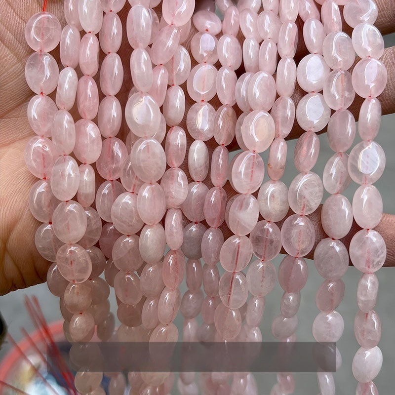 8x10mm natural crystal jade oval loose beads
