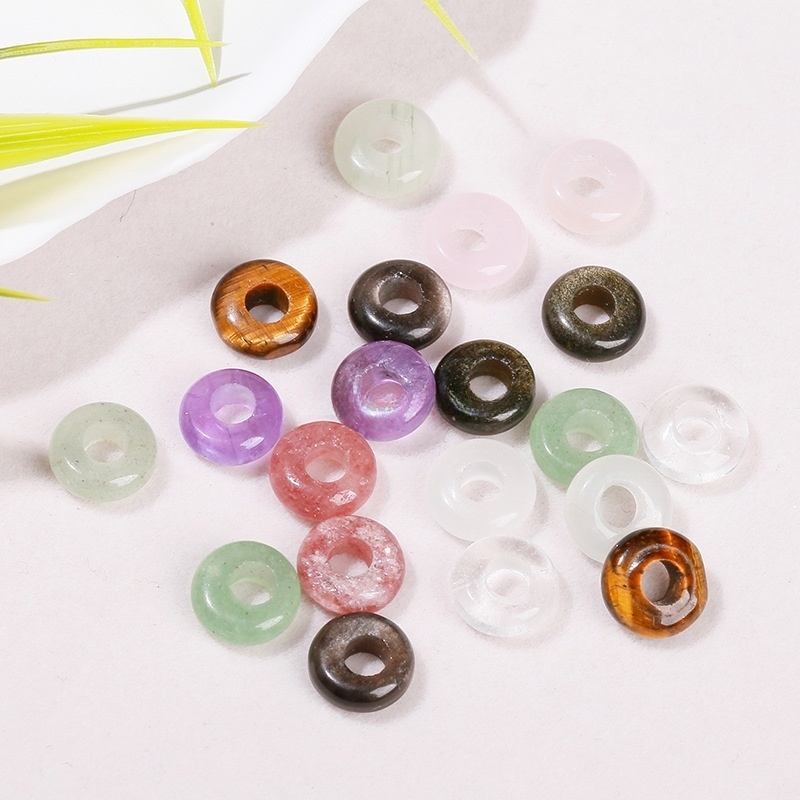 10pcs/bag 14*8m natural jade crystal abacus large hole beads loose beads