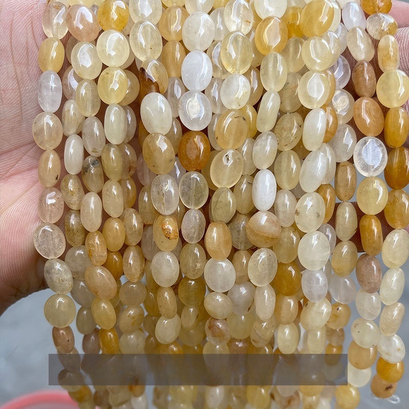 8x10mm natural crystal jade oval loose beads