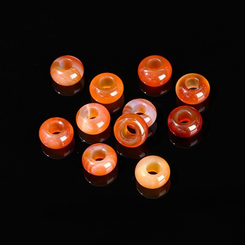 10pcs/bag 14*8m natural jade crystal abacus large hole beads loose beads