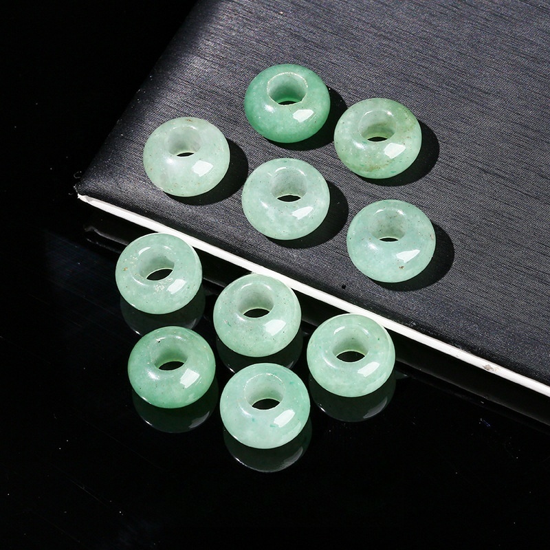 10pcs/bag 14*8m natural jade crystal abacus large hole beads loose beads