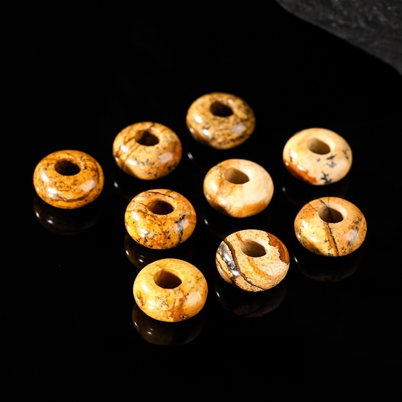 10pcs/bag 14*8m natural jade crystal abacus large hole beads loose beads