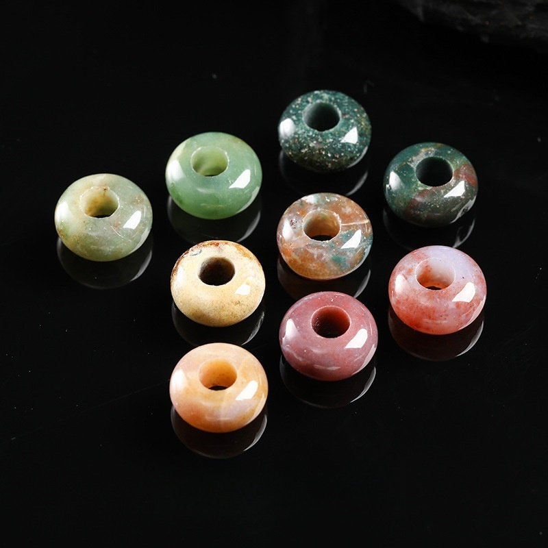 10pcs/bag 14*8m natural jade crystal abacus large hole beads loose beads