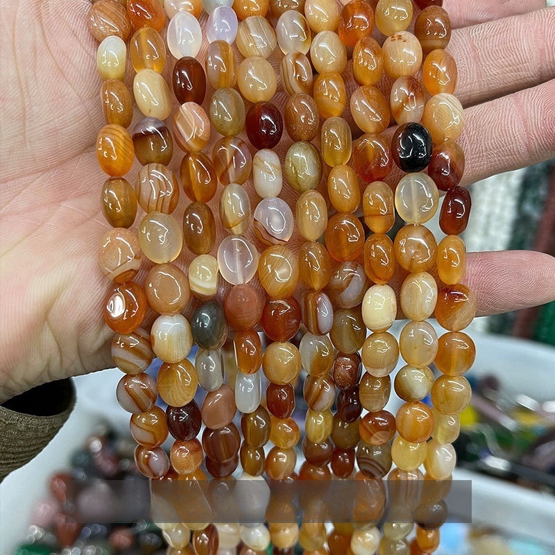 8x10mm natural crystal jade oval loose beads