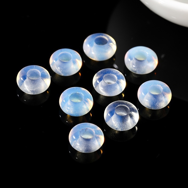 10pcs/bag 14*8m natural jade crystal abacus large hole beads loose beads
