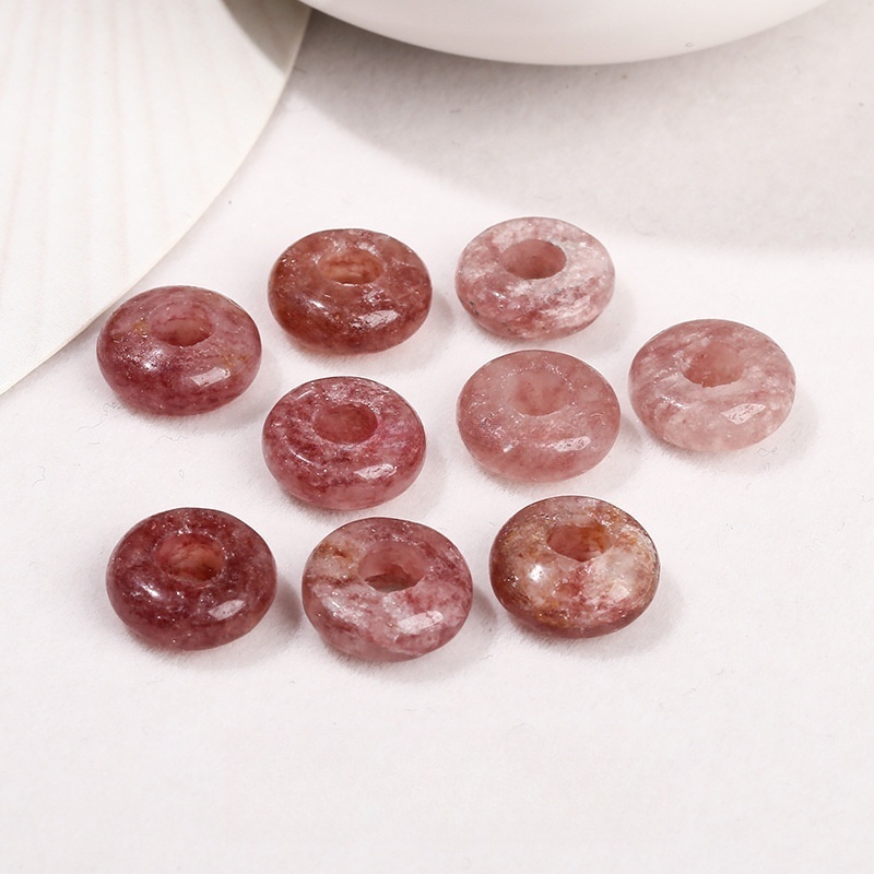 10pcs/bag 14*8m natural jade crystal abacus large hole beads loose beads