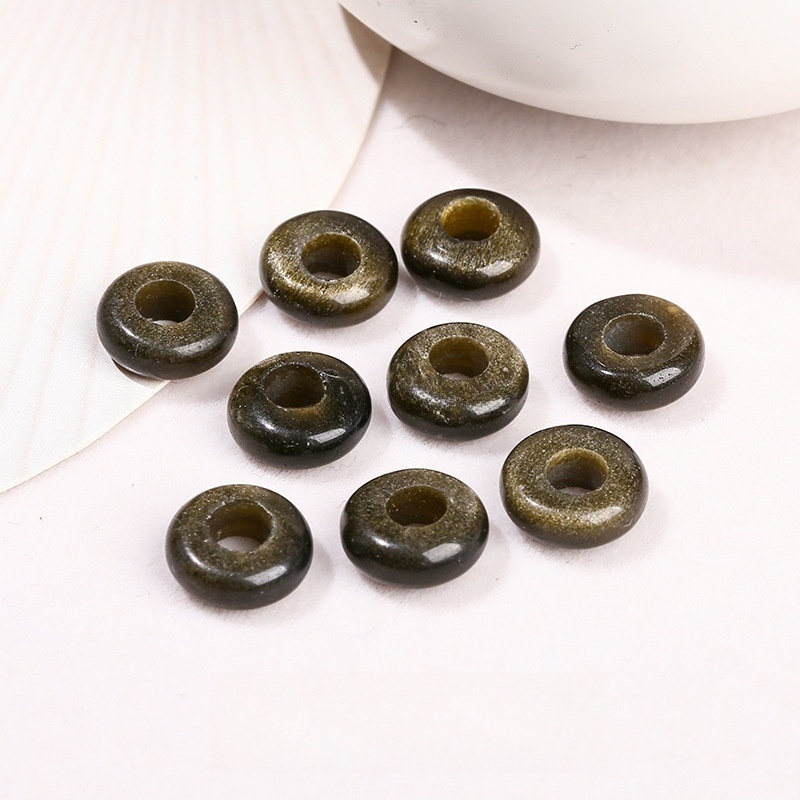 10pcs/bag 14*8m natural jade crystal abacus large hole beads loose beads