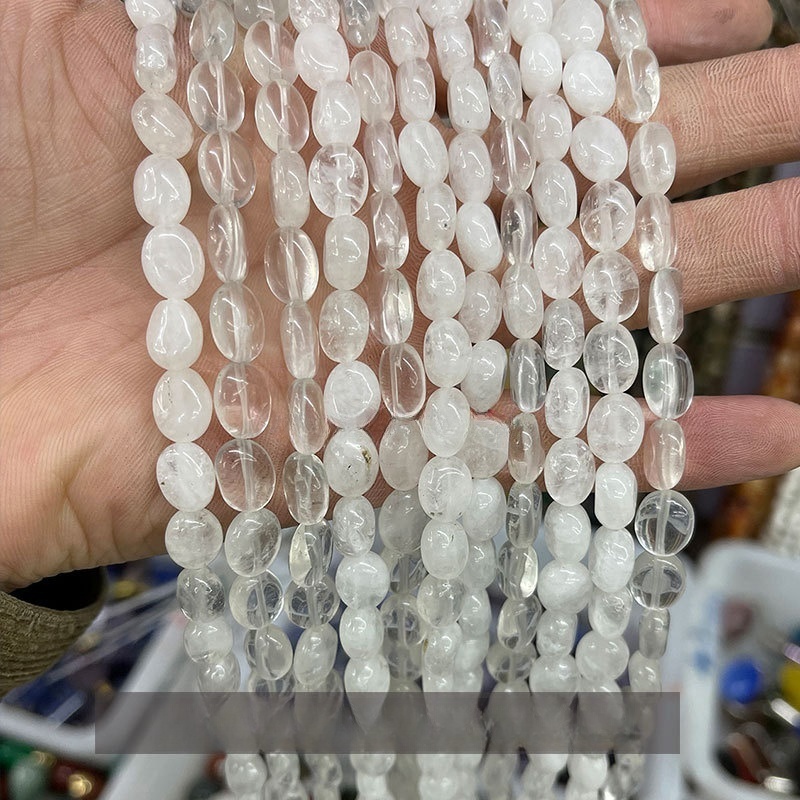8x10mm natural crystal jade oval loose beads