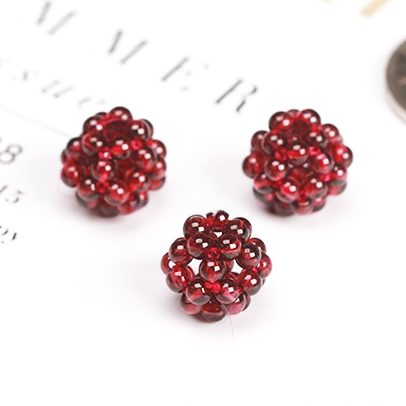 Natural garnet woven flowers/grapes DIY jewelry accessories