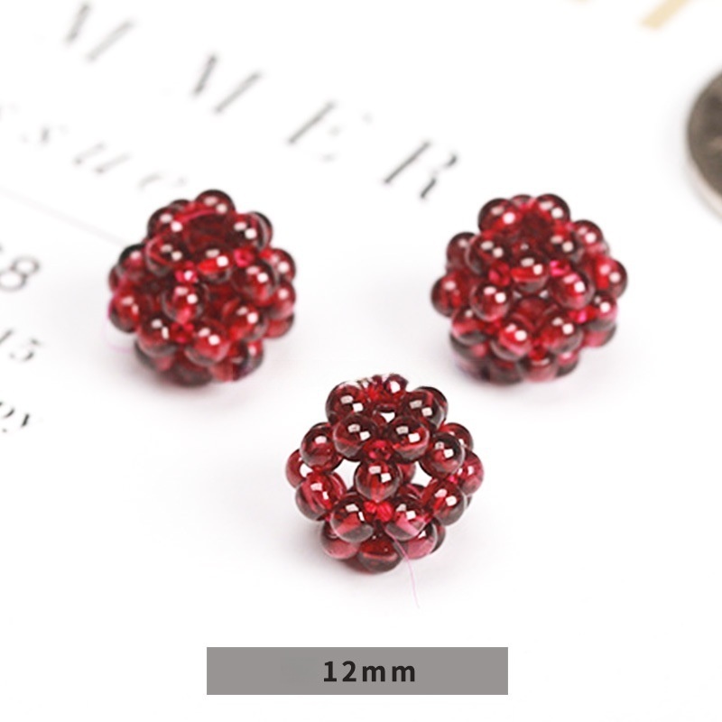 Natural garnet woven flowers/grapes DIY jewelry accessories