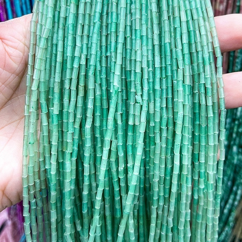 2x4mm agate round tube beads loose beads
