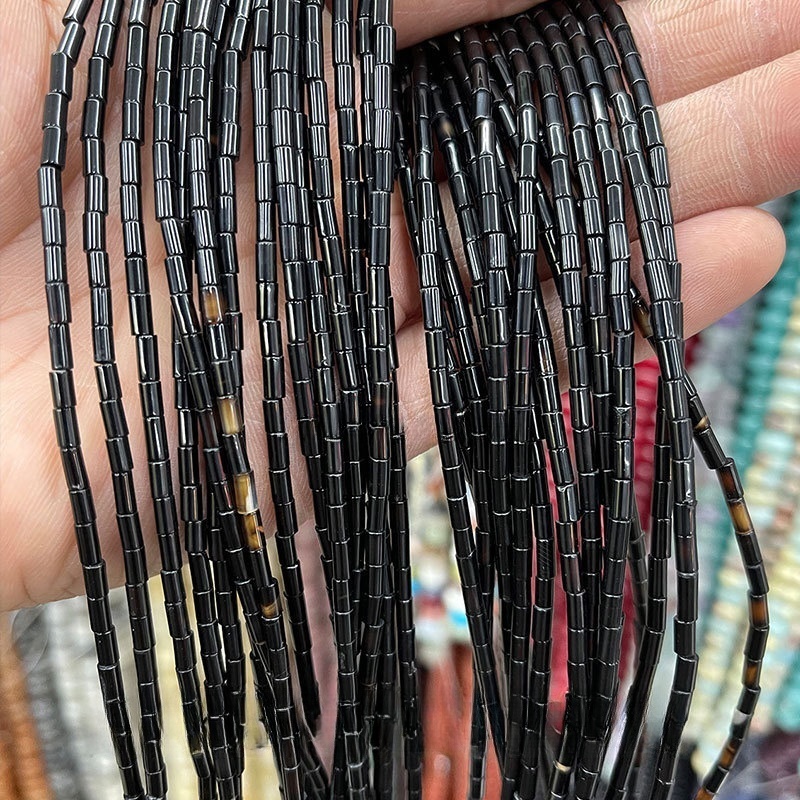 2x4mm agate round tube beads loose beads