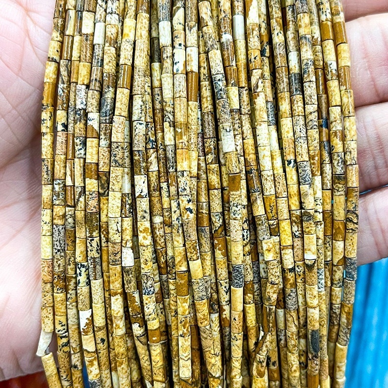 2x4mm agate round tube beads loose beads