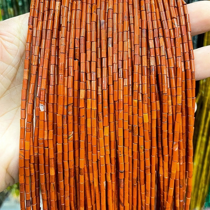 2x4mm agate round tube beads loose beads