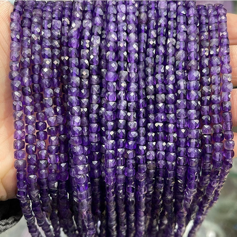 4-5mm crystal agate cube loose beads suitable for DIY