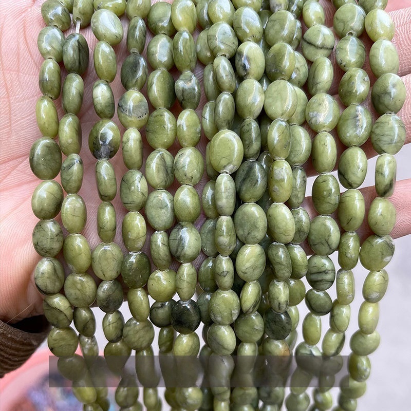 8x10mm natural crystal jade oval loose beads