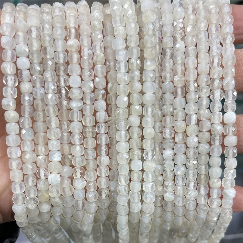 4-5mm crystal agate cube loose beads suitable for DIY
