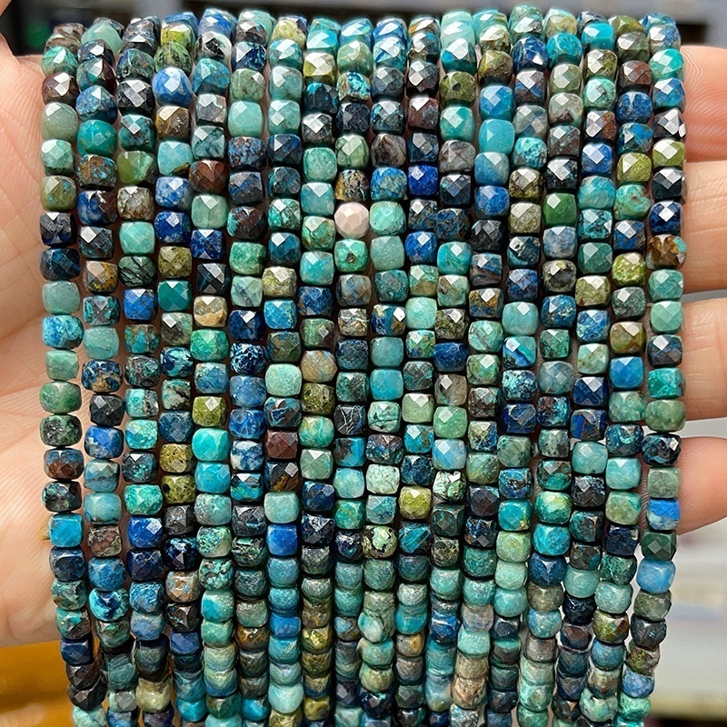 4-5mm crystal agate cube loose beads suitable for DIY