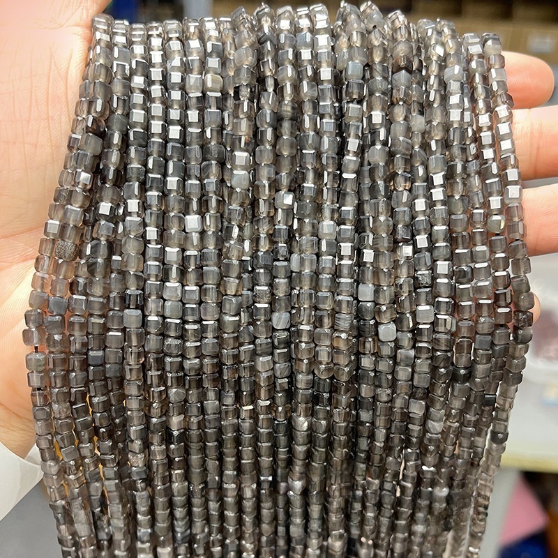 4-5mm crystal agate cube loose beads suitable for DIY