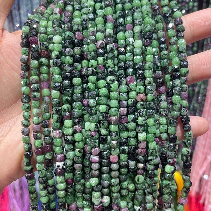 4-5mm crystal agate cube loose beads suitable for DIY